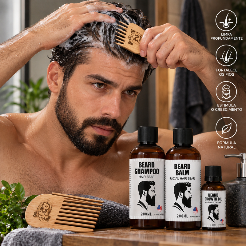 Kit Alkmena M-09: 4 Cuidados para Barba