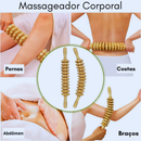 Rolo Bastao Massageador Manual Modelador Vara Thai Relaxante Muscular Maderoterapia Tratamento Celulite madeira