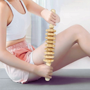 Rolo Bastao Massageador Manual Modelador Vara Thai Relaxante Muscular Maderoterapia Tratamento Celulite madeira