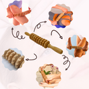 Rolo Bastao Massageador Manual Modelador Vara Thai Relaxante Muscular Maderoterapia Tratamento Celulite madeira